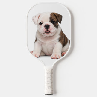 Schattige Engelse Bulldog Puppy Pickleball Paddle
