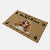 Schattige Engelse Cocker Spaniel Deurmat (Schuin)