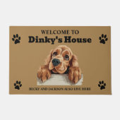Schattige Engelse Cocker Spaniel Deurmat (Voorkant)