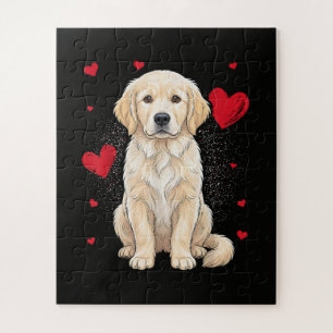 Schattige Engelse Crème Golden Retriever Hond Legpuzzel