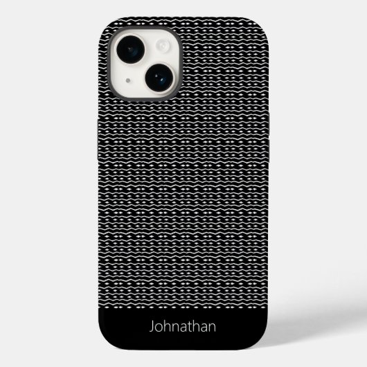 Schattige etnisch zwart-wit patroon Case-Mate iPhone case (Achterkant)