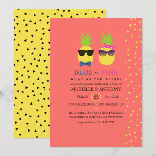 Schattige exotische ananas confetti Geslacht Revea Kaart