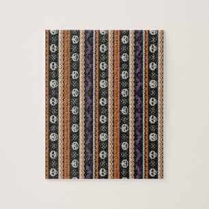 Schattige, fair isle/kleurwerk Halloween schedel & Legpuzzel