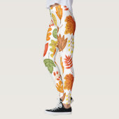 Schattige Fall-bladpatroon Leggings (Links)