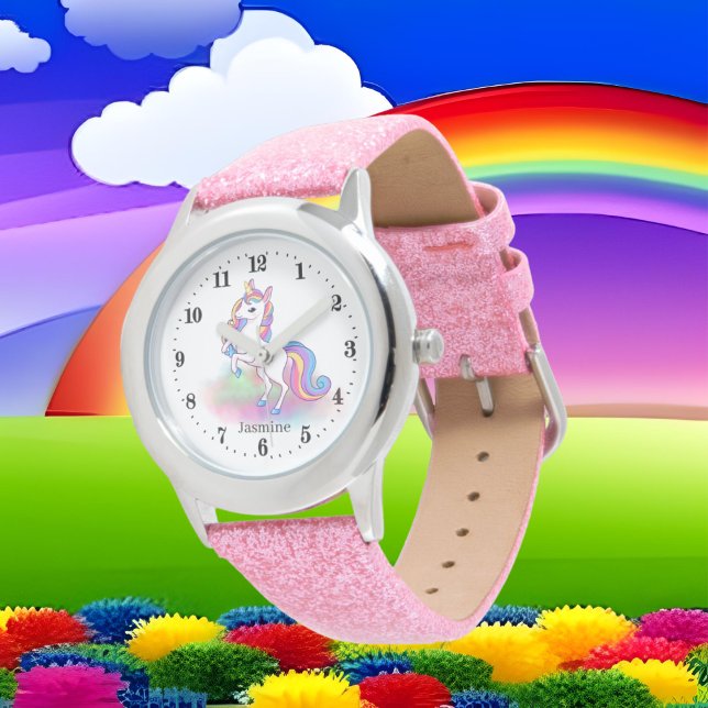 schattige fantasie, eenhoorn, naam bekijken horloge (Creator heeft geüpload)