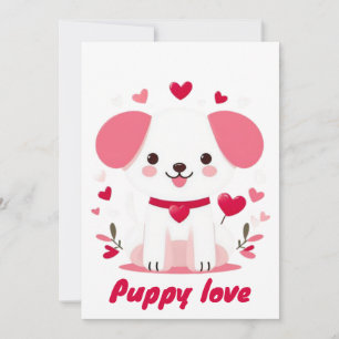 Schattige fantastische valentijnshond feestdagenkaart