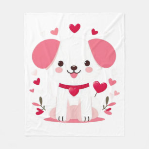 Schattige fantastische valentijnshond fleece deken