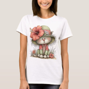 SCHATTIGE FANTASTISCHE ZOMERTHEMA KITTY KAT T-SHIRT