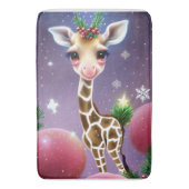 Schattige Fantasy Baby Giraffe met Holly Badmat (Voorkant Verticaal)