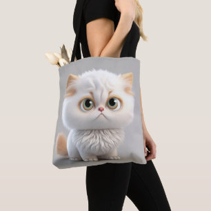 SCHATTIGE FANTASY WHITE CAT MET BUFF EARS GROTE OG DRAAGTAS