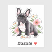 Schattige Fawn Franse Bulldog met Bal Sticker (Vel)