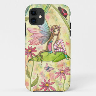 Schattige Fee en Lieveheersbeestje Fantasie Kunst iPhone 11 Hoesje