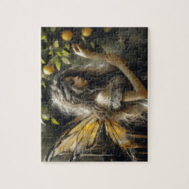 Schattige feeënplukcitroenen legpuzzel