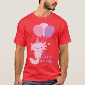 Schattige feest veel axolotl ballonnen t-shirt
