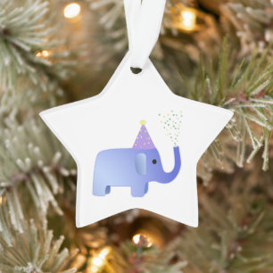 Schattige feestolifant ornament