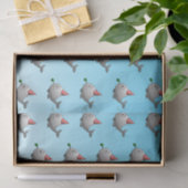 Schattige feestwalvis tissuepapier (Geschenk)