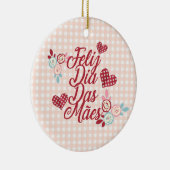 Schattige Feliz Dia Das Mães | Versiering Keramisch Ornament (Rechts)