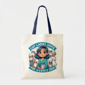 Schattige feministisch beroep Kinderloze Cat Lady Tote Bag (Voorkant)