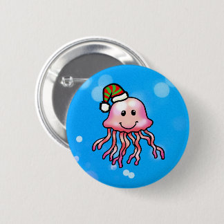 Schattige Festieve Kwallen Cartoon Ronde Button 5,7 Cm