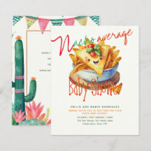 Schattige Fiesta Nacho Gemiddeld Baby shower BUDGE