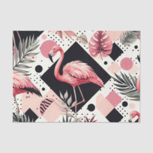 Schattige Flamingo Geometrisch Tissuepapier