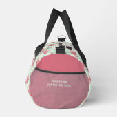 Schattige Flamingo patroon aangepaste naam & tekst Plunjezak (Rechts)