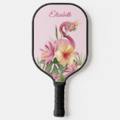 Schattige Flamingo Pickleball Paddle (Achterkant)