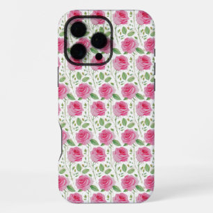 Schattige, floraal/roos herhalingspatroon iPhone 16 pro max hoesje