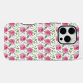 Schattige, floraal/roos herhalingspatroon iPhone hoesje (Achterkant horizontaal)