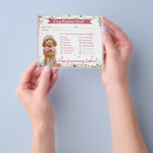 Schattige Floral Cockapoo Dog Grooming Report Kaar Flyer (Hand)
