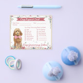 Schattige Floral Cockapoo Dog Grooming Report Kaar Flyer (Enkel)