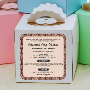 Schattige Florida cottage food label   koekjes