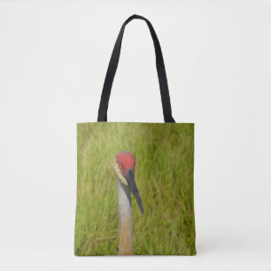 Schattige Florida Sandhill Crane Vogel Natuur Foto Draagtas