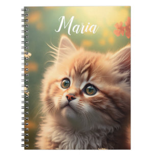 Schattige Fluffy Ginger Kitten,  Notitieboek