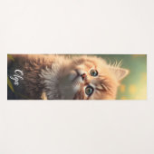 Schattige Fluffy Ginger Kitten, Yogamat (Voorkant (horizontaal))