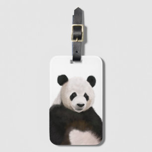 Schattige Fluffy Panda Beer Bagagelabel