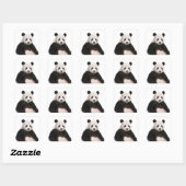 Schattige Fluffy Panda Beer Vierkante Sticker (Vel)