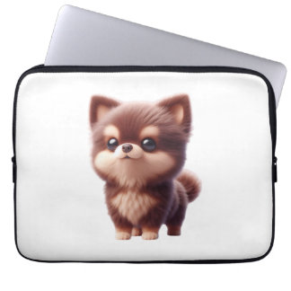 Schattige Fluffy Puppy � Aardig Hond Design Laptop Sleeve