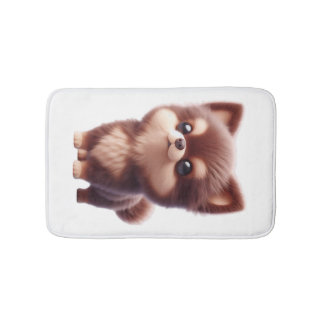 Schattige Fluffy Puppy � Aardig Hond Ontwerp Badmat