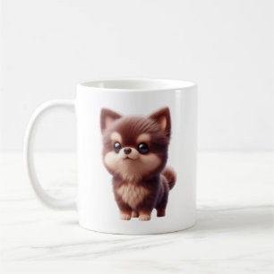 Schattige Fluffy Puppy � Aardig Hond Ontwerp Koffiemok