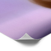 Schattige Fluffy Puppy met Cute Blue Bow Stropdas Poster (Hoek)