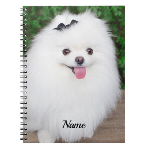 Schattige Fluffy White Puppy Dog Notitieboek