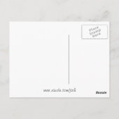 schattige fluitje met grijze tijgerkat briefkaart (Achterkant)