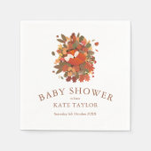 Schattige Fox Cub Woodland Baby shower Servet (Voorkant)