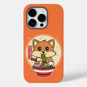 Schattige Fox Eten Ramen Kawaii Japans Eten Gift Case-Mate iPhone 14 Pro Hoesje