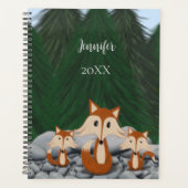 Schattige fox-familie planner (Voorkant)