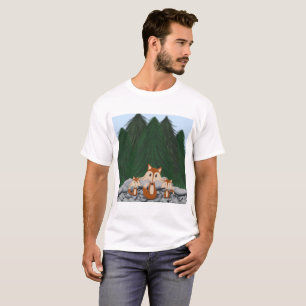 Schattige fox-familie t-shirt