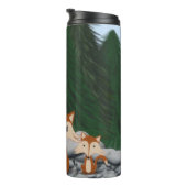Schattige fox-familie thermosbeker (Geroteerd rechts)