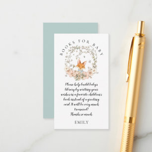  Schattige Fox Foliage Boeken Baby Jongensdouche Informatiekaartje