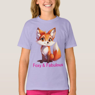 Schattige Fox T-shirt voor meisjes Foxy & Fabulous